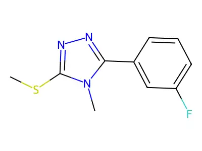 1H-1,2,4-Triazole, 3-(3-fluorophenyl)-4-methyl-5-(methylthio)- structure