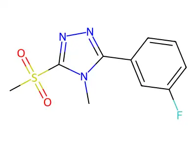 3-(3-Fluorophenyl)-5-(methanesulfonyl)-4-methyl-4H-1,2,4-triazole structure