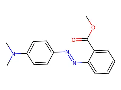 Benzoic acid, 2-[[4-(dimethylamino)phenyl]azo]-, methyl ester structure