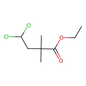 Butanoic acid, 4,4-dichloro-2,2-dimethyl-, ethyl ester structure
