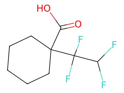1-(1,1,2,2-Tetrafluoroethyl)cyclohexanecarboxylic acid structure