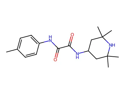 N'-(4-methylphenyl)-N-(2,2,6,6-tetramethylpiperidin-4-yl)oxamide structure