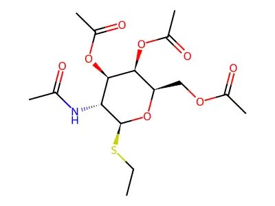 (5-Acetamido-3,4-diacetyloxy-6-ethylsulfanyloxan-2-yl)methyl acetate structure