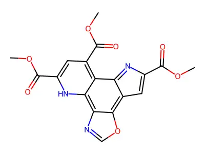 Oxazopyrroloquinoline trimethyl ester structure