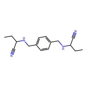 2-[[4-[(1-Cyanopropylamino)methyl]phenyl]methylamino]butanenitrile structure
