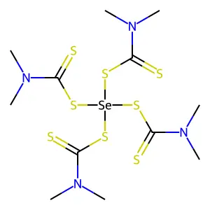 Selenium dimethyldithiocarbamate structure