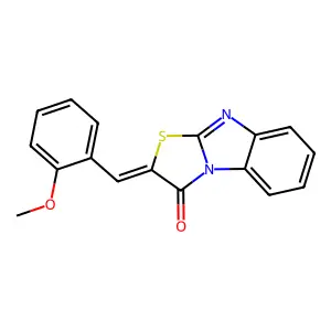Thiazolo[3.2-a]benzimidazol-3(2H)-one, 2-(2-methoxybenzylideno)- structure