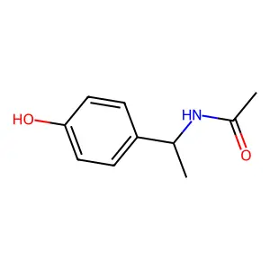 N-[(1S)-1-(4-hydroxyphenyl)ethyl]acetamide structure