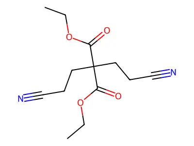 Diethyl bis(2-cyanoethyl)malonate structure