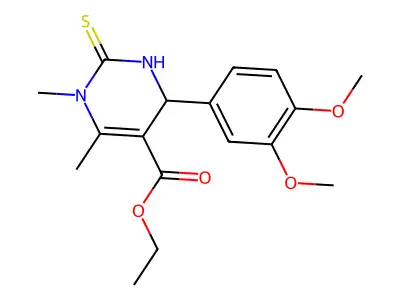 ethyl 4-(3,4-dimethoxyphenyl)-1,6-dimethyl-2-thioxo-1,2,3,4-tetrahydro-5-pyrimidinecarboxylate structure