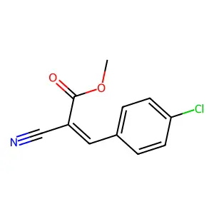 2-Propenoic acid, 3-(4-chlorophenyl)-2-cyano-, methyl ester structure