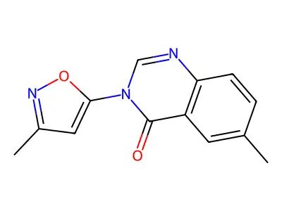 4(3H)-Quinazolinone, 6-methyl-3-(3-methyl-5-isoxazolyl)- structure