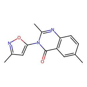 4(3H)-Quinazolinone, 2,6-dimethyl-3-(3-methyl-5-isoxazolyl)- structure