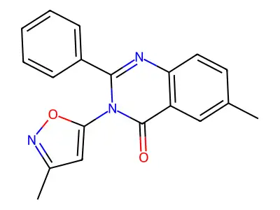 4(3H)-Quinazolinone, 6-methyl-3-(3-methyl-5-isoxazolyl)-2-phenyl- structure