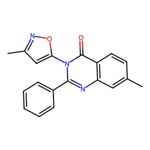 4(3H)-Quinazolinone, 7-methyl-3-(3-methyl-5-isoxazolyl)-2-phenyl- structure