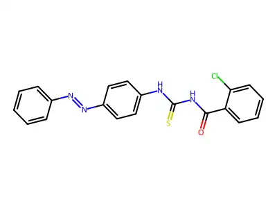 Benzamide, 2-chloro-N-[[[4-(2-phenyldiazenyl)phenyl]amino]thioxomethyl]- structure