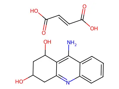 9-Amino-1,2,3,4-tetrahydroacridine-1,3-diol;but-2-enedioic acid structure