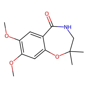 7,8-dimethoxy-2,2-dimethyl-3,4-dihydro-1,4-benzoxazepin-5(2H)-one structure
