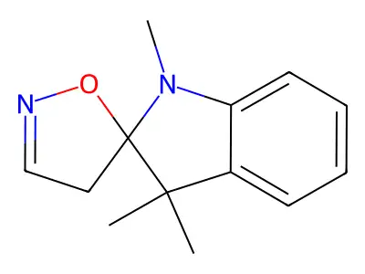 1,3-Dihydro-1,3,3-trimethylspiro(2H-indole-2,5'(4'H)-isoxazole) structure