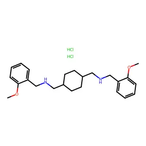 1,4-Cyclohexanebis(methylamine), N,N'-bis(2-methoxybenzyl)-, dihydrochloride structure