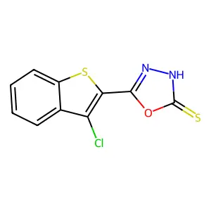 5-(3-Chloro-1-benzothiophen-2-yl)-1,3,4-oxadiazole-2-thiol structure