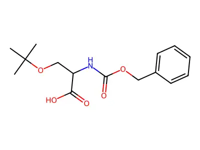 N-[benzoxycarbonyl]-O-[tert-butyl]-L-serine structure
