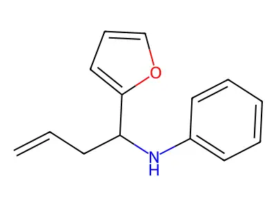 N-[1-(2-Furyl)-3-butenyl]aniline structure