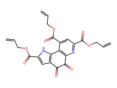 1H-Pyrrolo(2,3-f)quinoline-2,7,9-tricarboxylic acid, 4,5-dihydro-4,5-dioxo-, tri-2-propenyl ester structure