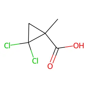 2,2-Dichloro-1-methylcyclopropanecarboxylic acid structure