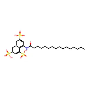 8-(Hexadecanoylamino)naphthalene-1,3,6-trisulfonic acid structure