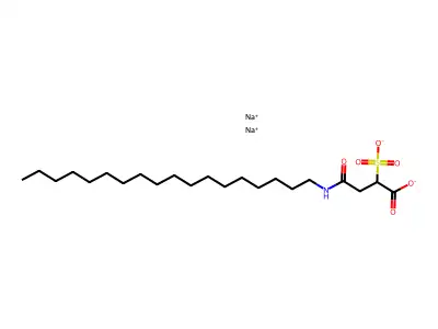 Butanoic acid, 4-(octadecylamino)-4-oxosulfo-, sodium salt (1:2) structure