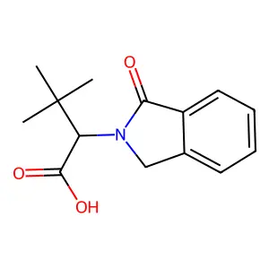 3,3-dimethyl-2-(1-oxo-2,3-dihydro-1H-isoindol-2-yl)butanoic acid structure