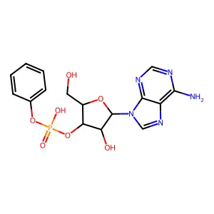 Adenosine 3'-phosphate phenyl ester structure