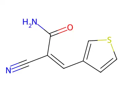 2-Cyano-3-thiophen-3-ylprop-2-enamide structure