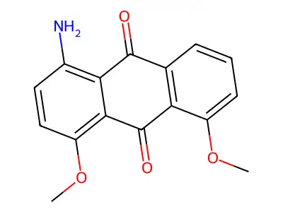 1-Amino-4,5-dimethoxy-9,10-anthracenedione structure