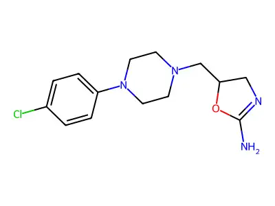 5-((4-(4-Chlorophenyl)-1-piperazinyl)methyl)-4,5-dihydro-2-oxazolamine structure