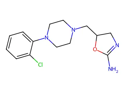 2-Oxazolamine, 4,5-dihydro-5-((4-(2-chlorophenyl)-1-piperazinyl)methyl)- structure