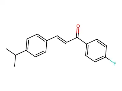 (E)-1-(4-fluorophenyl)-3-(4-isopropylphenyl)prop-2-en-1-one structure