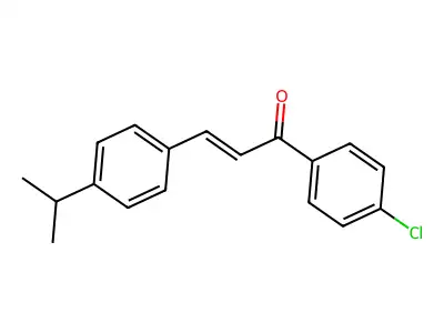 (E)-1-(4-chlorophenyl)-3-(4-isopropylphenyl)-2-propen-1-one structure