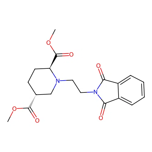 Dimethyl (2r,5s)-1-[2-(1,3-dioxoisoindol-2-yl)ethyl]piperidi structure