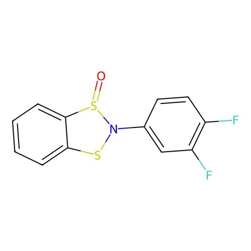 2-(3,4-Difluorophenyl)-1$l^{4},3,2-benzodithiazole 1-oxide structure