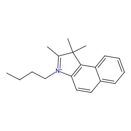 3-butyl-1,1,2-trimethyl-1H-benzo[e]indolium structure