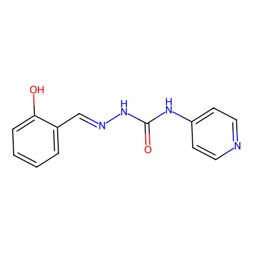 3-{[(2-Hydroxyphenyl)methylidene]amino}-1-(pyridin-4-yl)urea structure