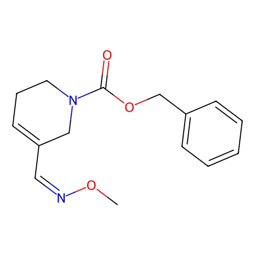 benzyl 5-[(Z)-methoxyiminomethyl]-3,6-dihydro-2H-pyridine-1-carboxylate structure