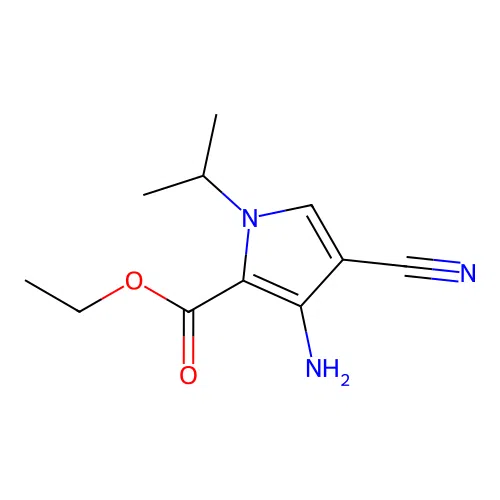 ethyl 3-amino-4-cyano-1-isopropyl-1H-pyrrole-2-carboxylate structure