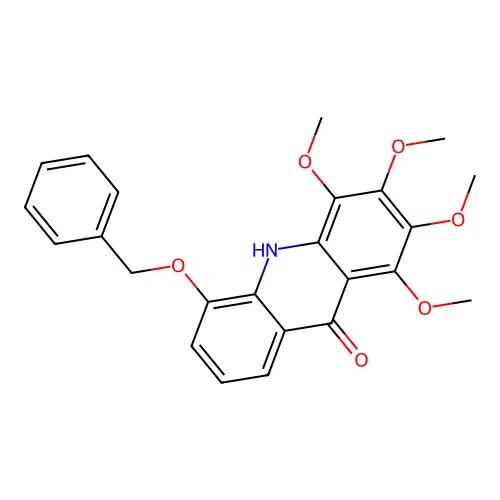 1,2,3,4-Tetramethoxy-5-(phenylmethoxy)-9(10H)-acridinone structure