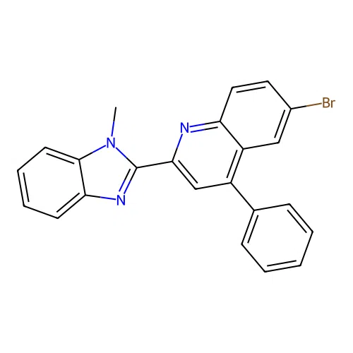 6-bromo-2-(1-methyl-1H-benzimidazol-2-yl)-4-phenylquinoline structure