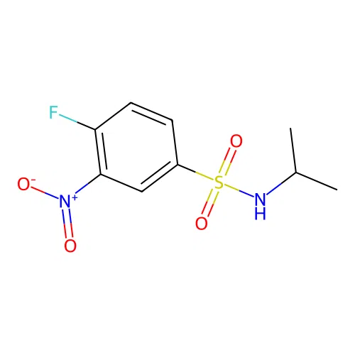 4-fluoro-3-nitro-N-(propan-2-yl)benzene-1-sulfonamide structure