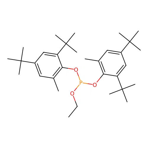 Bis(2,4-di-tert-butyl-6-methyl phenyl) ethyl phosphite structure