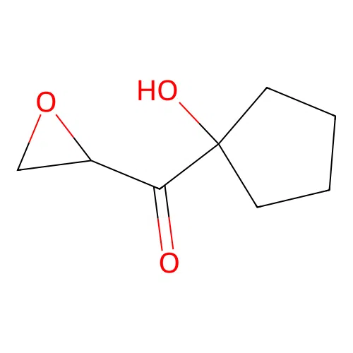 (1-Hydroxycyclopentyl)-(oxiran-2-yl)methanone structure